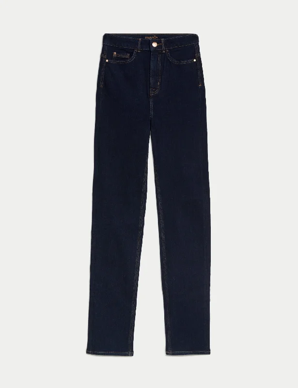 Magic Shaping Straight Leg Jeans Chic Ripped Jeans