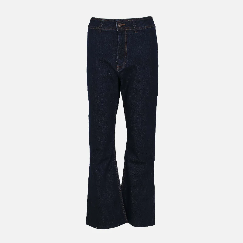 LADIES BOOTCUT JEANS Comfortable Dark Wash Jeans