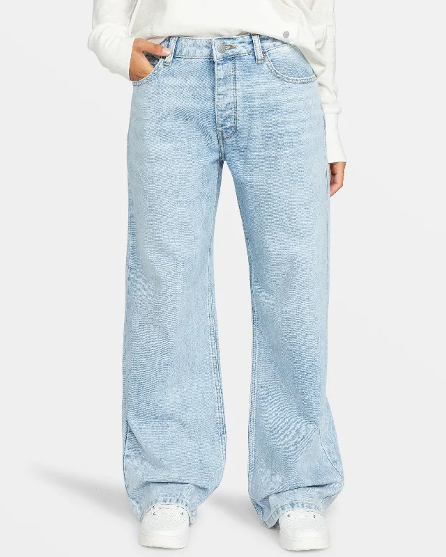 Milla Baggy Jeans - Glacier Trendy Acid Wash Skinny Jeans