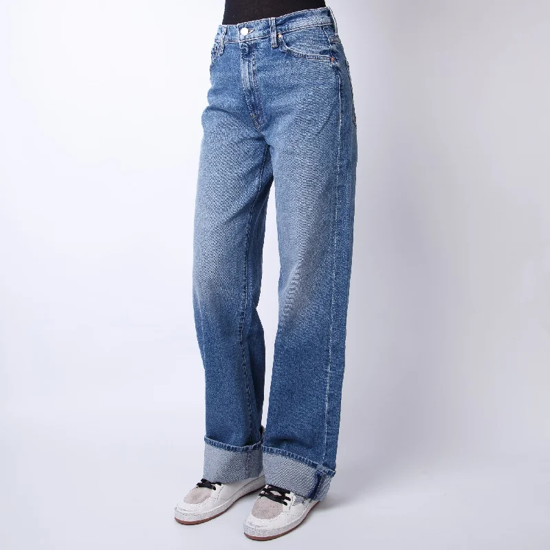 MOTHER JEANS 10968-2259 MED BLU  Comfortable Full-Length Denim Jeans