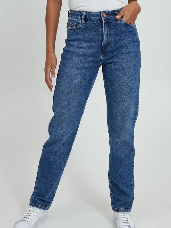 Pulz PZLIVA Jeans Regular Leg Medium Blue Trendy Skinny Fit Jeans