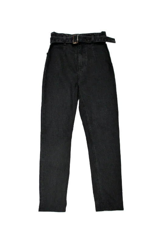 Reformation jeans- Belted Slim Jeans Comfortable Flare Leg Jeans