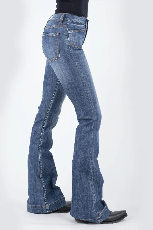 Stetson Womens Blue Cotton Blend 921 Plain Back Jeans Casual Straight-Leg Jeans