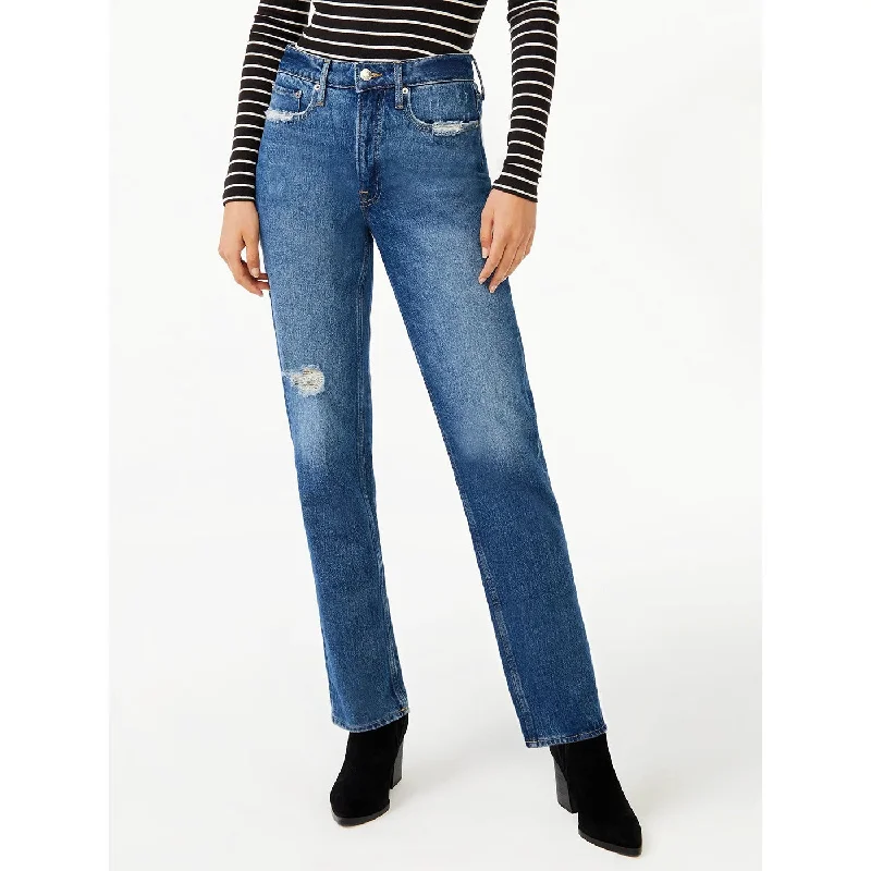 FA Original 90's Straight Jeans Trendy Cut-Off Denim Shorts