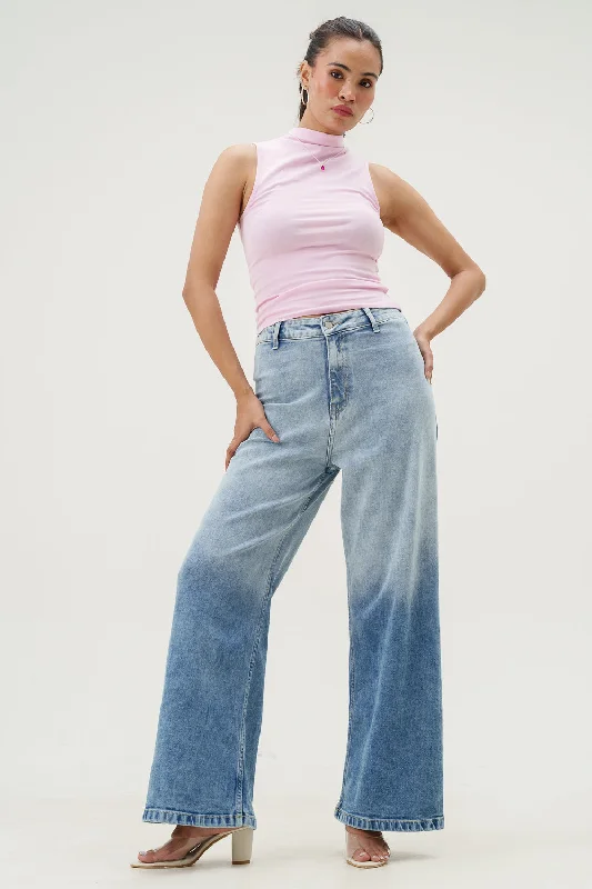 Celestial Shift Retro Flare Stretch Jeans Trendy Flared Leg Jeans