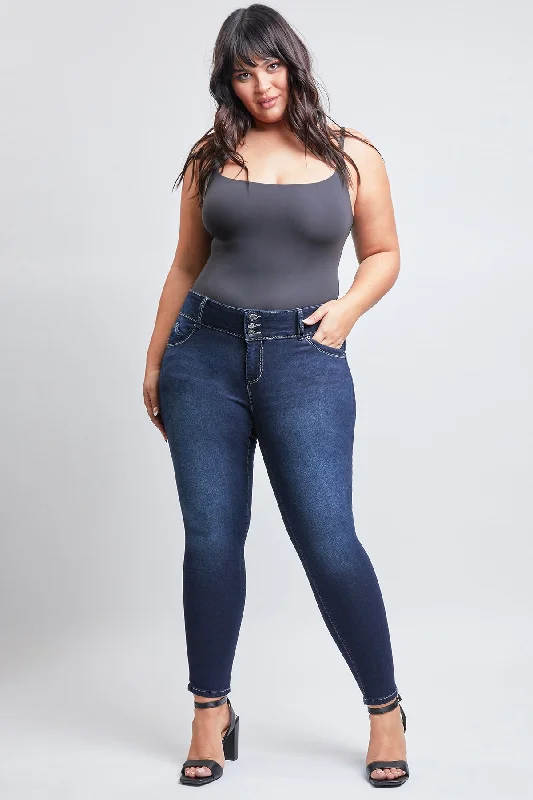 Women's Plus WannaBettaButt Skinny Jeans Trendy Colored Denim Jeans