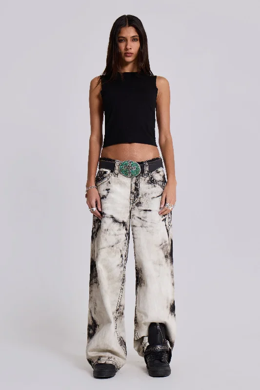 Rock Revival Sirus Colossus Jeans Comfortable Distressed Straight-Leg Jeans