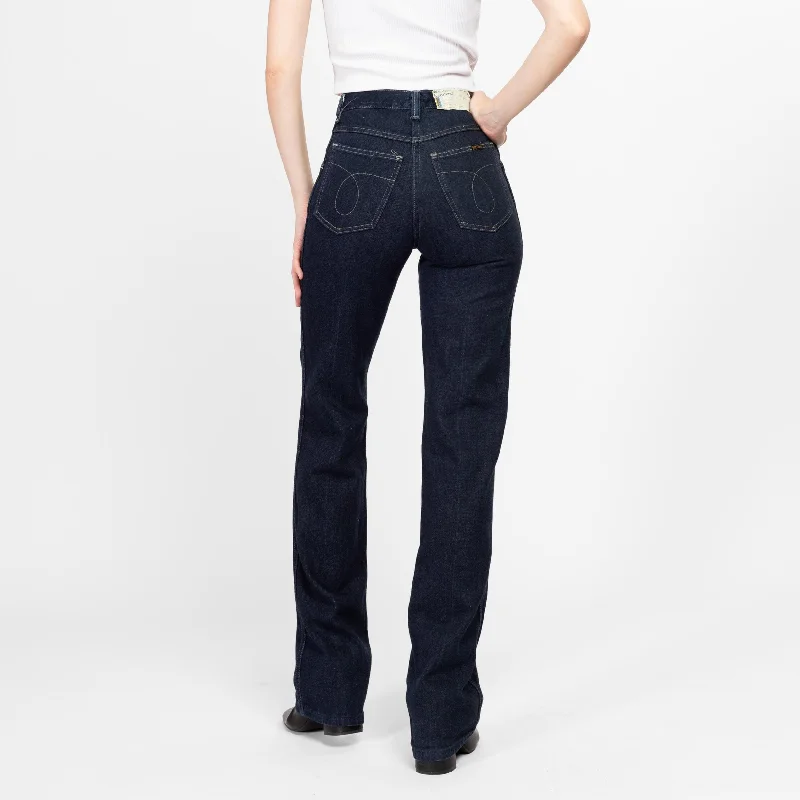 XS 70s Dee Cee Super Dark Wash Deadstock Jeans NWT 25" Casual Straight-Leg Jeans